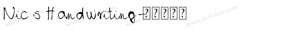 Nic s Handwriting字体转换
